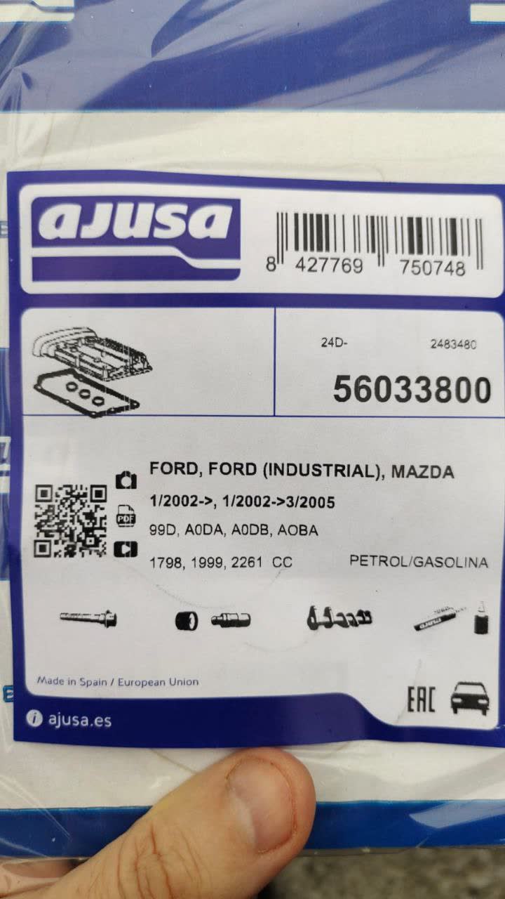Photo of the valve cover gasket, shared as a visual reference