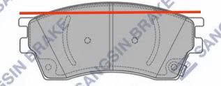 OEM pad profile with 133.1mm upper mounting hole dimension marked