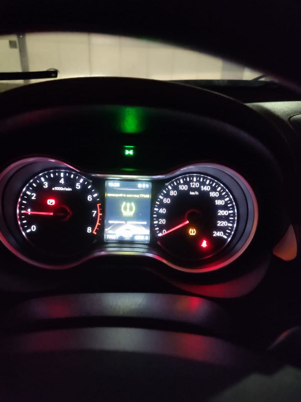 Dashboard TPMS warning screen after switching to a winter wheel set without sensors