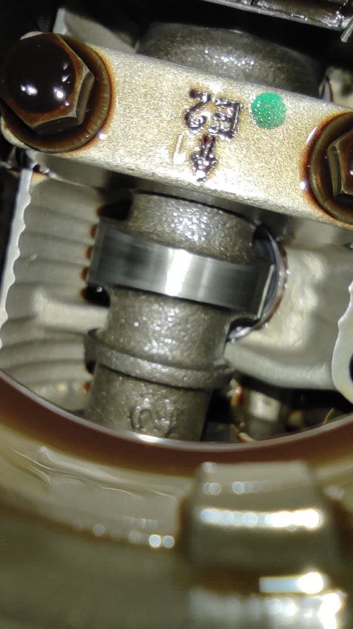 Engine bay photo at 47,000 km showing a generally clean condition