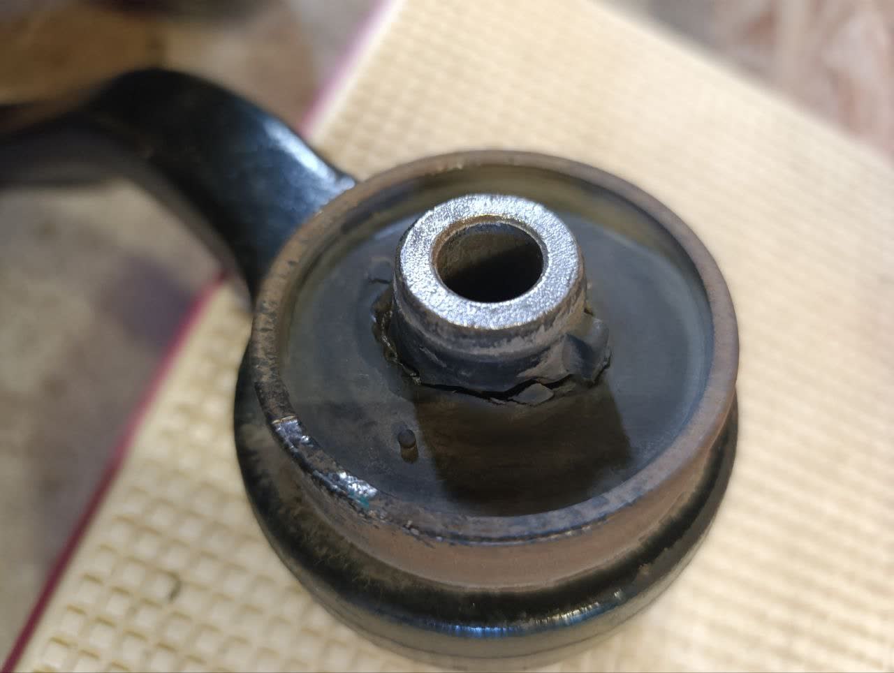 Removed front hub bearing assembly