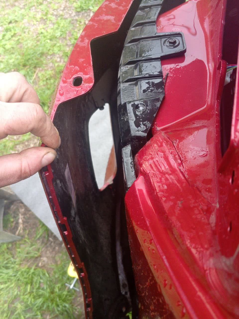 Rear fog light reinstalled after replacement