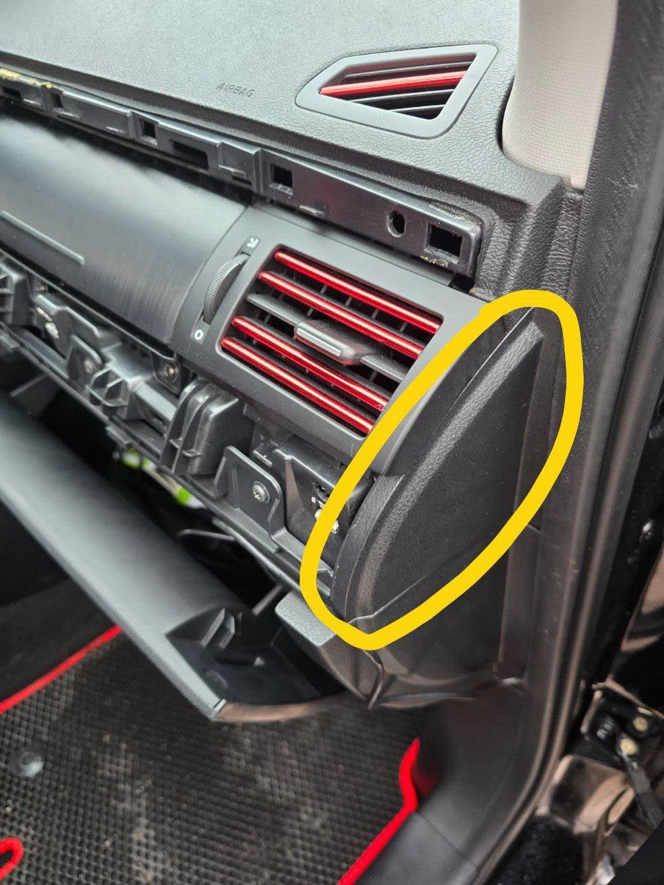 Cable routing from glove-box area to cabin