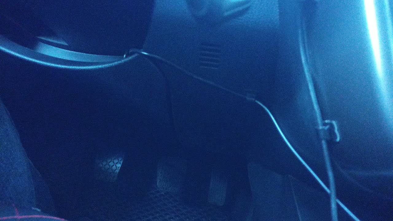 Temporary dashcam power routing with tape under trim