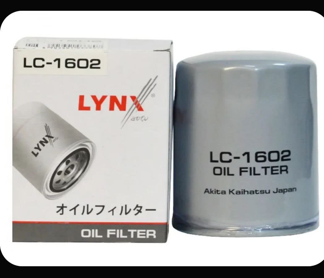 LYNXauto LC1602 oil filter, standard spin-on construction with visible part number