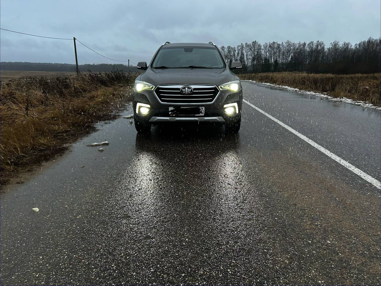 Installed ZMB fog lights with integrated lens in the factory fog-light housing