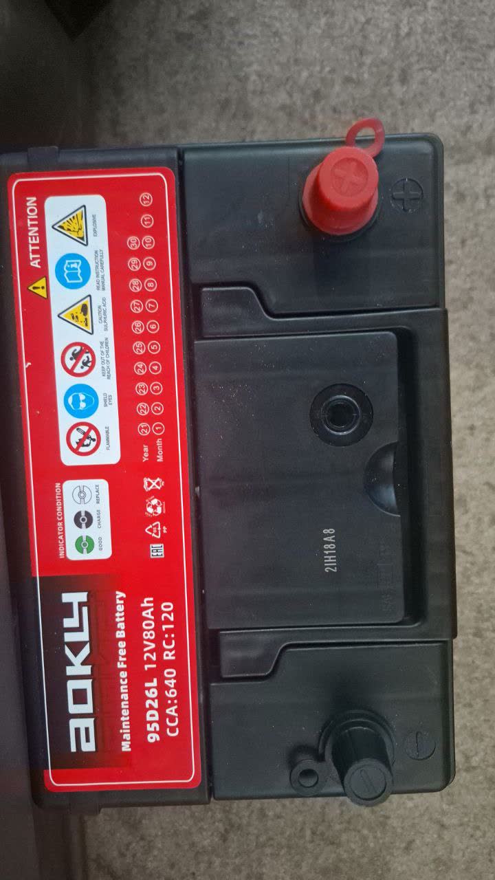 Product photo/package of EBL 95D31L battery