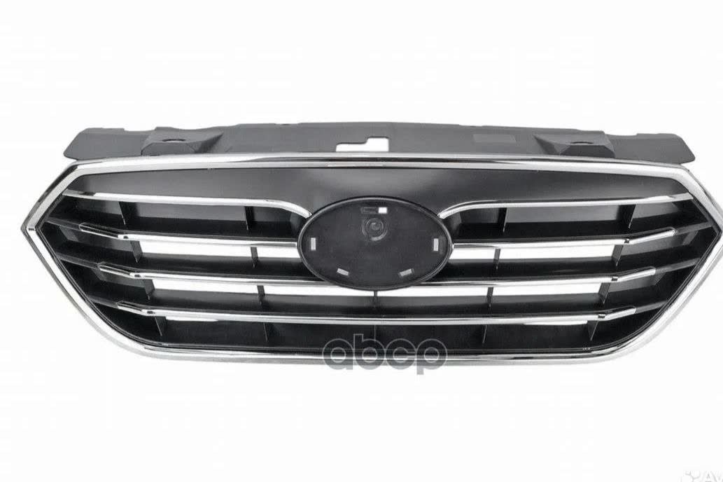 Genuine X80 restyle grille for comparison — wider, angular, chrome rails