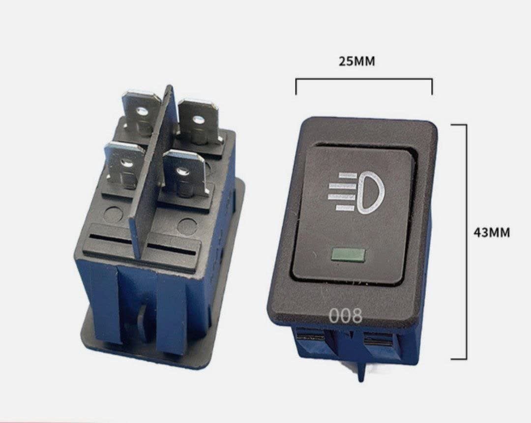 Photo shared in reply to a question about how the fog-light switch was wired, likely showing the DIY-installed push-button switch mounted in the cabin (with its own wiring run rather than a factory steering-column stalk)