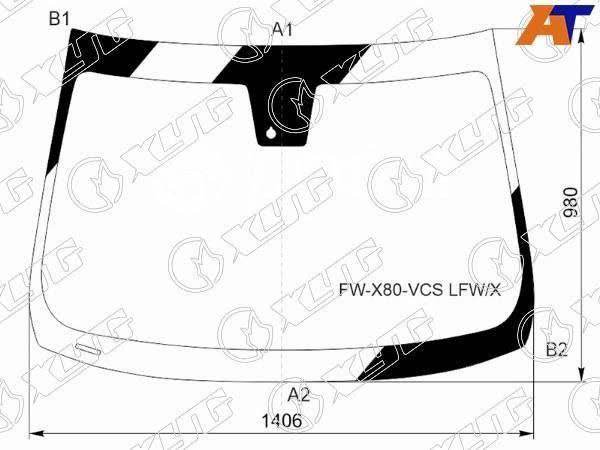 Windshield diagram with labeled dimensions from the parts manual