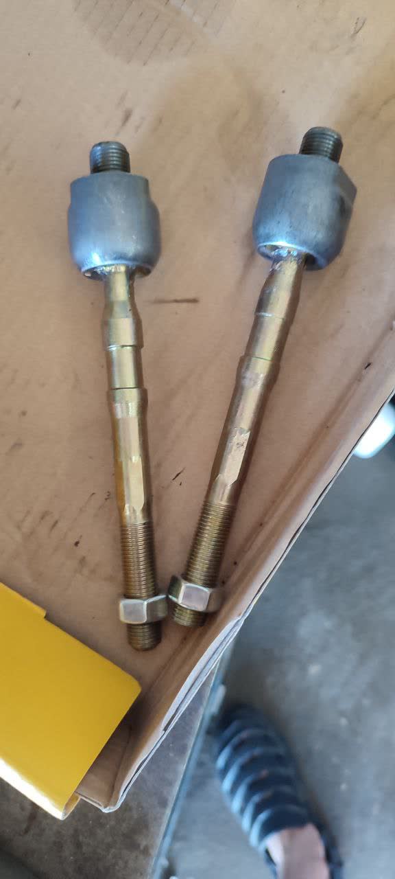 Second close-up angle of the same tie-rod ball-joint diameter measurement