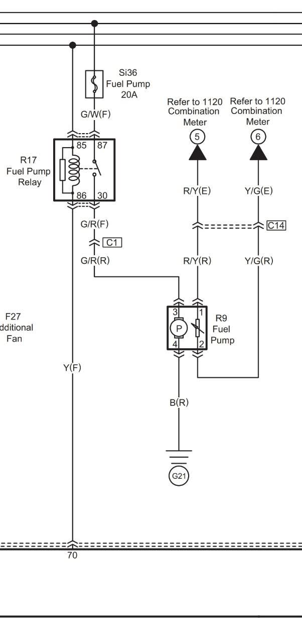 Additional fuel pump circuit diagram detail